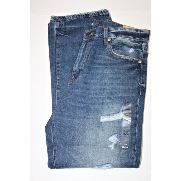 Men's distress Relaxed Blue Jeans 32W 30L - Picture 10 of 10